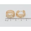 Серьги Xuping Позолота 18K колечки Узор с цирконием фото №2