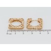 Серьги Xuping Позолота 18K колечки Декоративный резной узор фото №2
