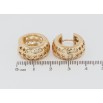 Серьги Xuping Позолота 18K колечки Резной узор звезды фото №2