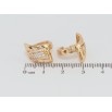 Серьги Xuping Позолота 18K колечки Декоративный узор с цирконием фото №2