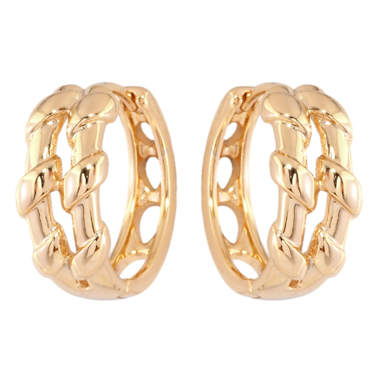 Серьги Xuping Позолота 18K колечки Декоративный узор фото №20