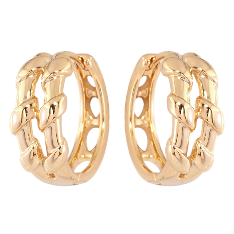 Серьги Xuping Позолота 18K колечки Декоративный узор фото №1