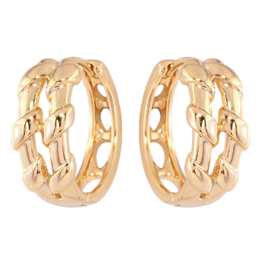 Серьги Xuping Позолота 18K колечки Декоративный узор фото №1