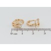 Серьги Xuping Позолота 18K колечки Узор с цирконием фото №2