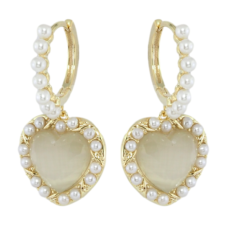 Сережки Xuping JEAN GOUJON Позолота 14K підвіски на колечках Сердечки фото №23