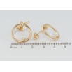 Серьги Xuping Позолота 18K пусеты Круги с узелком и жемчужиной фото №2