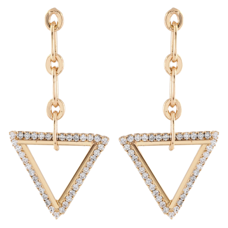 Серьги Xuping Позолота 18K пусеты Треугольные подвески с цирконием фото №6 Серьги Xuping Позолота 18K пусеты Треугольные подвески с цирконием фото №6