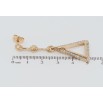 Серьги Xuping Позолота 18K пусеты Треугольные подвески с цирконием фото №2