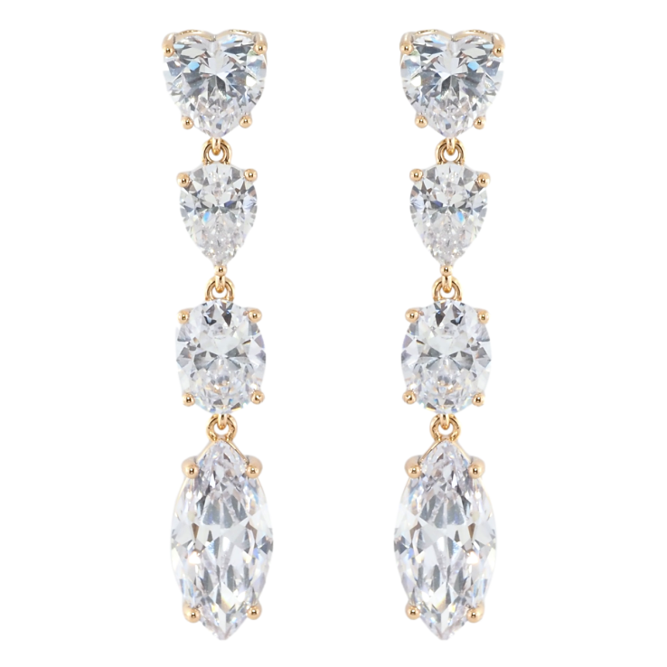 Серьги Xuping Позолота 18K пусеты Кристальные подвески фото №20 Серьги Xuping Позолота 18K пусеты Кристальные подвески фото №20