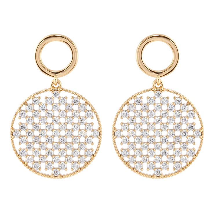 Серьги Xuping Позолота 18K пусеты Круглые подвески с инкрустацией цирконием фото №12 Серьги Xuping Позолота 18K пусеты Круглые подвески с инкрустацией цирконием фото №12
