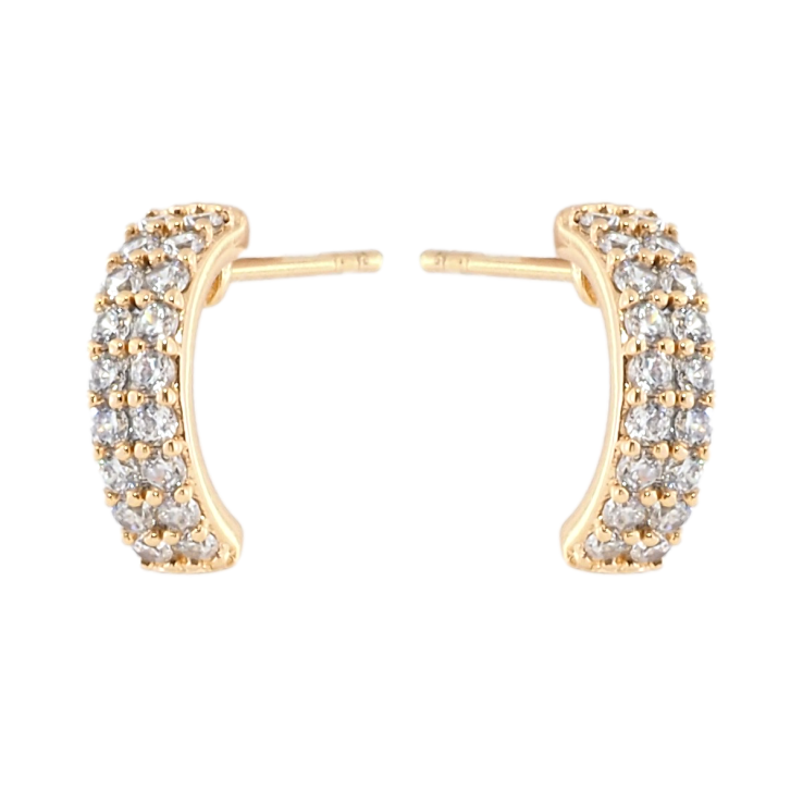 Серьги Xuping Позолота 18K пусеты Инкрустация цирконием фото №6 Серьги Xuping Позолота 18K пусеты Инкрустация цирконием фото №6