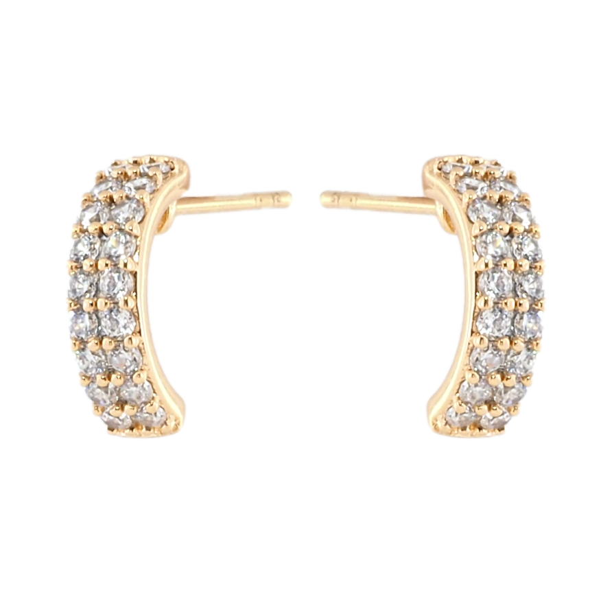 Серьги Xuping Позолота 18K пусеты Инкрустация цирконием фото №1