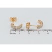 Серьги Xuping Позолота 18K пусеты Инкрустация цирконием фото №2