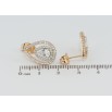 Серьги Xuping Позолота 18K пусеты Капельки с инкрустацией цирконием фото №2