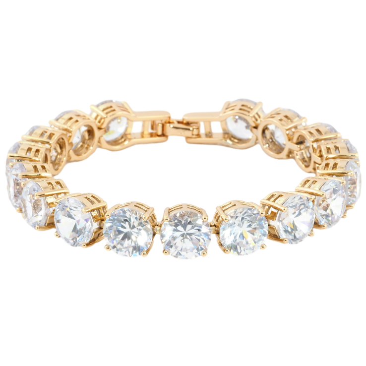 Браслет Xuping Позолота 18K Дорожка фианитов размер 18см х 9мм фото №16