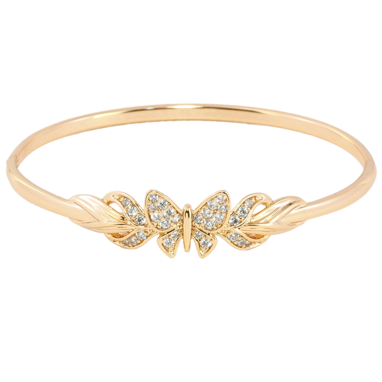Браслет Xuping Позолота 18K Метелик з цирконієм ø 6см фото №1