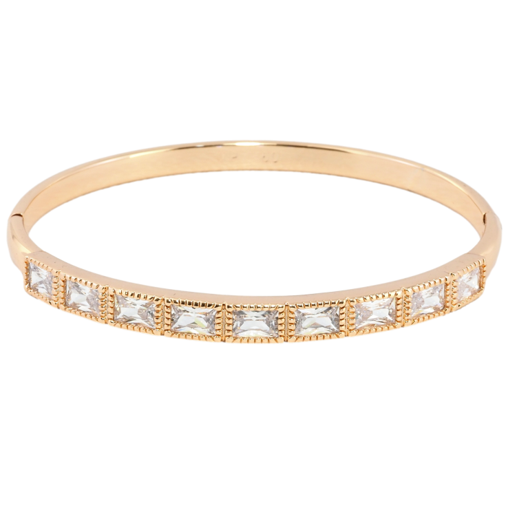 Браслет Xuping Позолота 18K Дорожка фианитов ø 6см фото №25