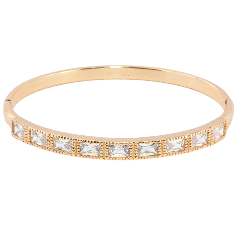 Браслет Xuping Позолота 18K Доріжка фіанітів ø 6см фото №2