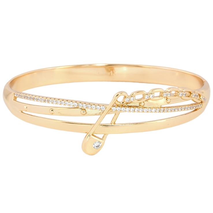 Браслет Xuping Позолота 18K Декоративный узор с булавкой ø 6см фото №2