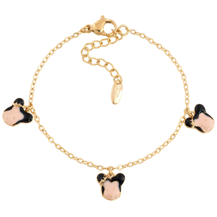 Браслет Xuping Позолота 18K Цепочка с подвесками Микки Маус с доп.цепочкой 17.5-20.5см х 1.5мм фото №7