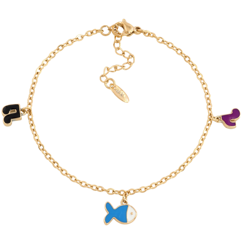 Браслет Xuping Позолота 18K Цепочка с подвесками с доп.цепочкой 17-20см х 2мм фото №2