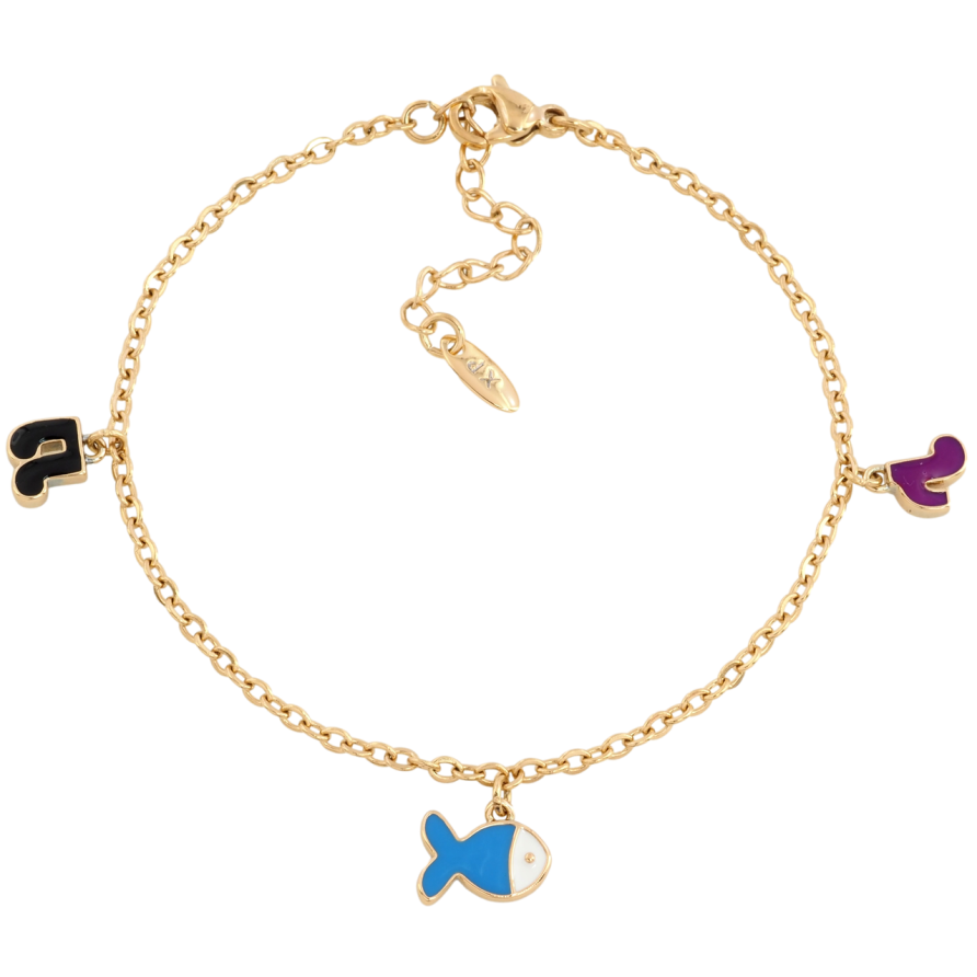 Браслет Xuping Позолота 18K Цепочка с подвесками с доп.цепочкой 17-20см х 2мм фото №1