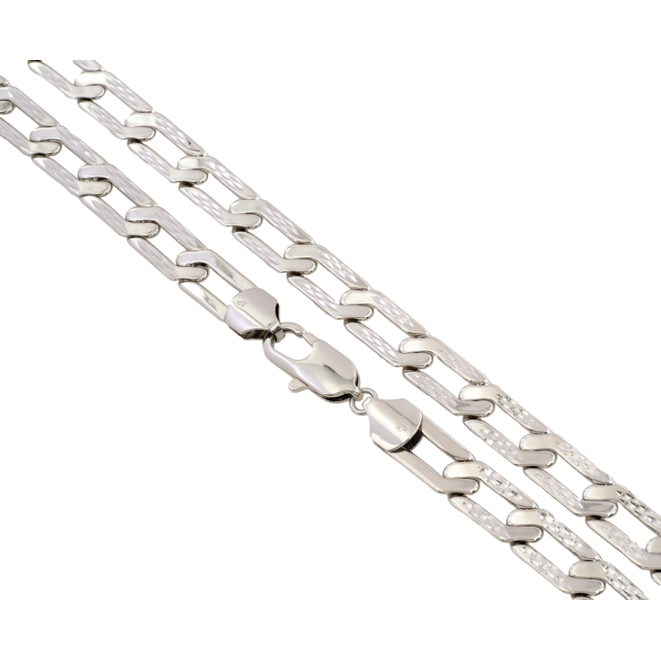 Ланцюжок Xuping Родій Плетіння Панцирне з візерунком довжина 52см х 10мм фото №7