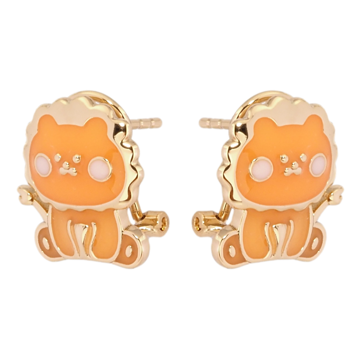 Сережки дитячі Xuping Позолота 18K італійський замок Кошенята з фіолетовою емаллю фото №16 Сережки дитячі Xuping Позолота 18K італійський замок Кошенята з фіолетовою емаллю фото №16