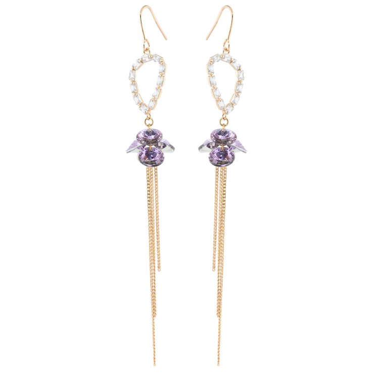 Сережки Xuping колір 18K з кристалами Swarovski французький замок Підвіски з кристалами Provence Lavender фото №16