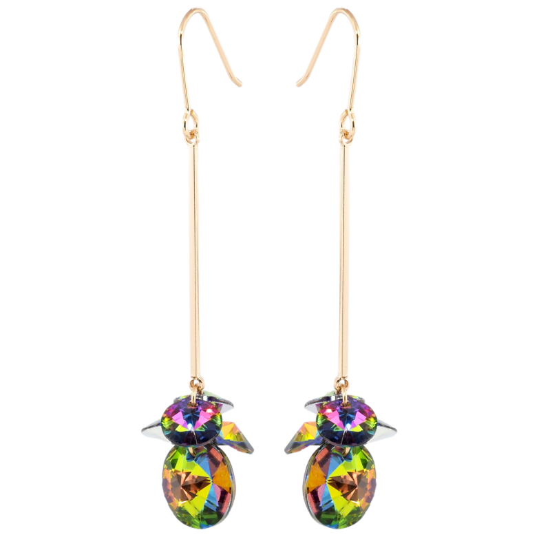 Сережки Xuping колір 18K з кристалами Swarovski французький замок Підвіски з кристалами Vitrail Medium фото №18