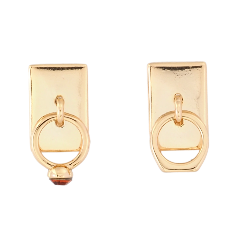 Сережки Xuping колір 18K з кристалами Swarovski пусети Каблучка та перстень із кристалом Light Siam фото №1