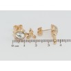 Сережки Xuping колір 18K з кристалами Swarovski пусети Квіточки з кристалами Clear фото №2
