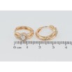 Серьги Xuping Позолота 18K колечки Узор с инкрустацией цирконием фото №2