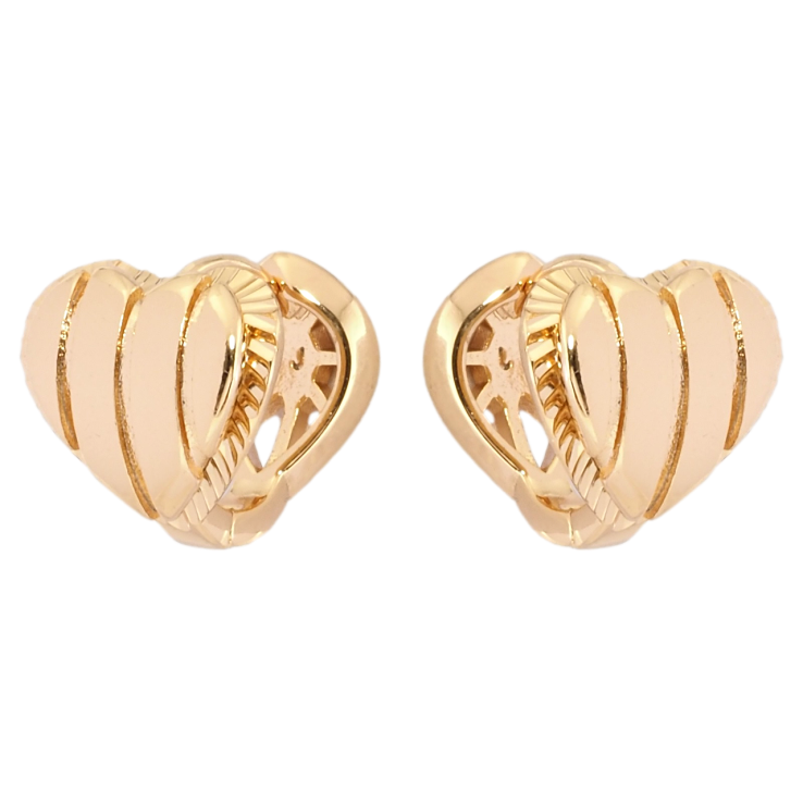 Серьги Xuping Позолота 18K колечки Сердечки фото №10