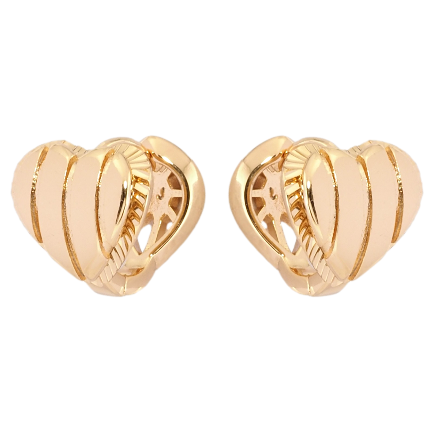 Серьги Xuping Позолота 18K колечки Сердечки фото №1