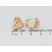 Серьги Xuping Позолота 18K колечки Сердечки фото №2