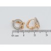 Серьги Xuping Позолота 18K + Родий колечки Колечки циркония с бантами фото №2