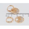 Серьги Xuping Позолота 18K + Родий подвески на колечках Звездный узор с цирконием фото №2