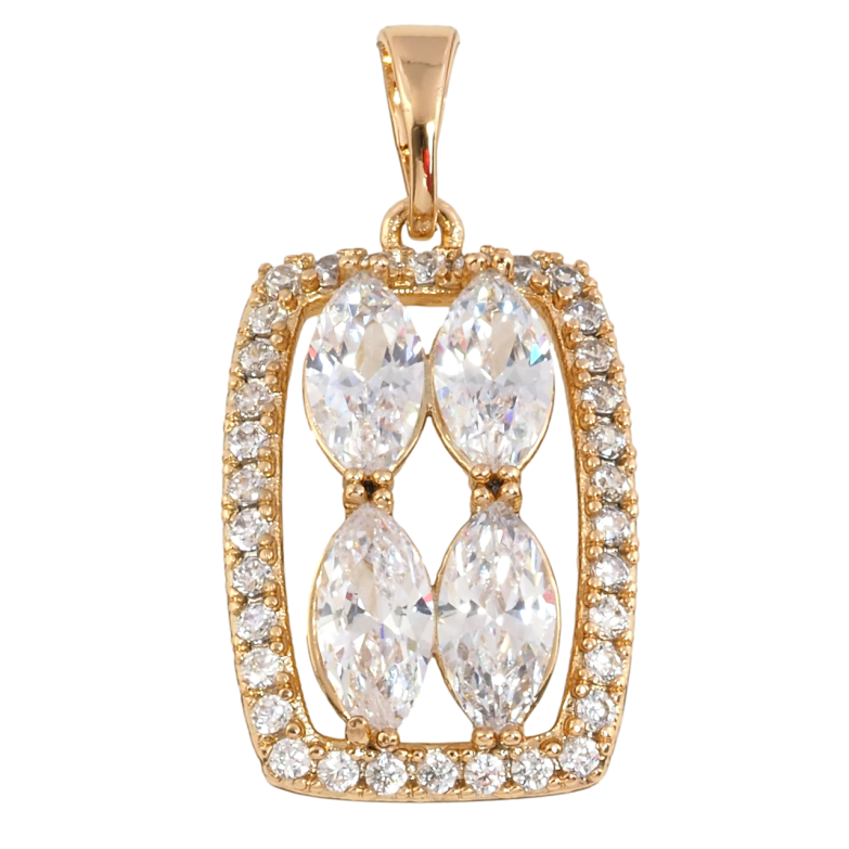 Кулон Xuping Позолота 18K Фианиты в обрамлении циркония для цепочки до 5мм фото №12