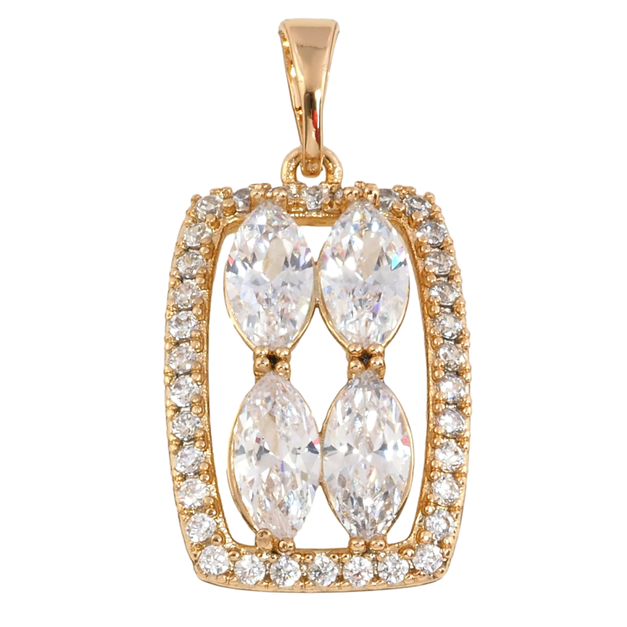 Кулон Xuping Позолота 18K Фіаніти в обрамленні цирконію для ланцюжка до 5мм фото №1