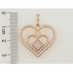 Кулон Xuping Позолота 18K Серце з інкрустацією цирконієм для ланцюжка до 5мм фото №2