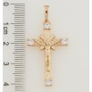 Кулон Xuping Позолота 18K Хрест з Розп'яттям і цирконієм для ланцюжка до 6мм фото №2