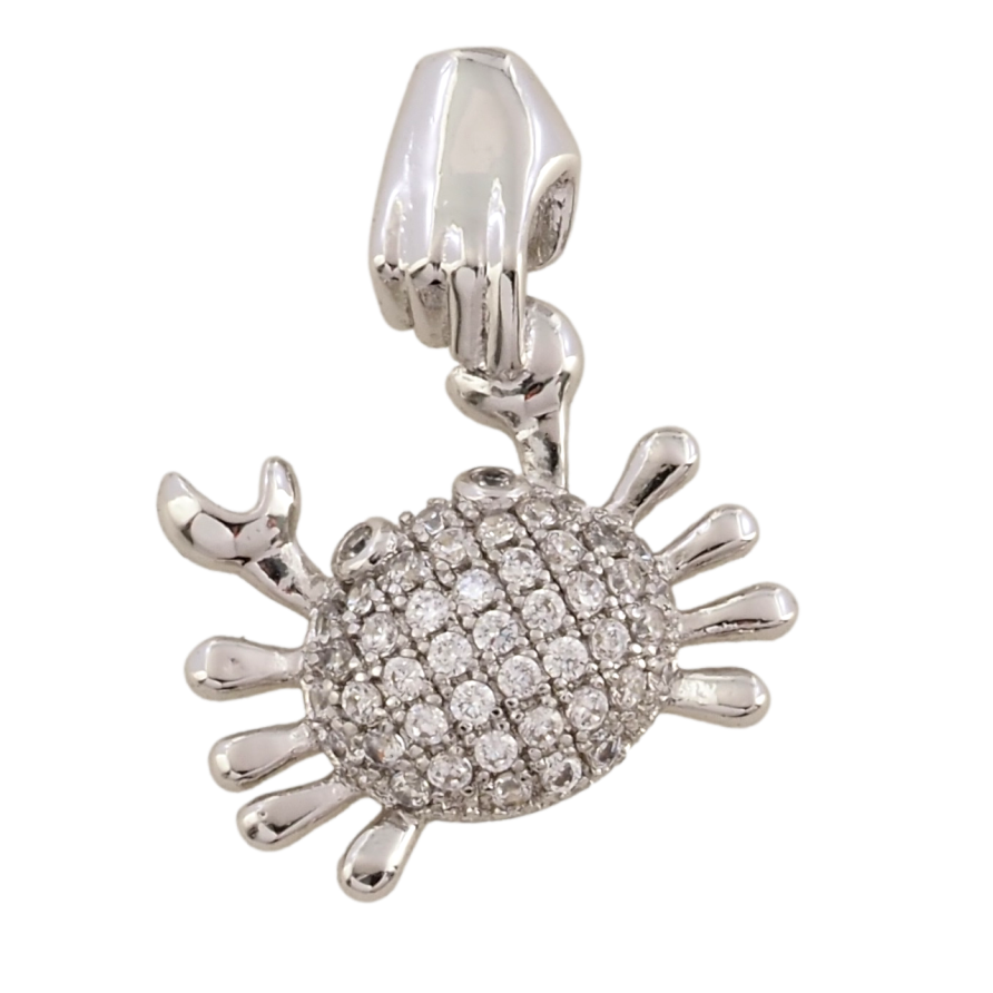 Кулон Xuping Родій Краб з цирконієм для ланцюжка до 2мм фото №1