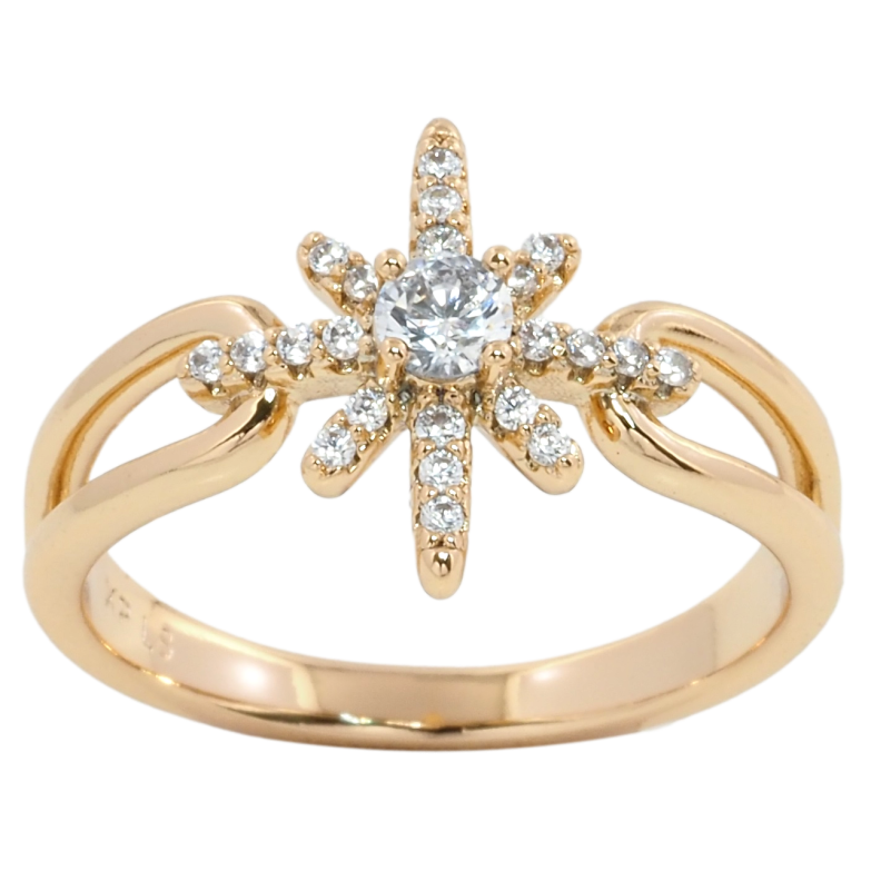 Кольцо Xuping Позолота 18K Звезда с цирконием фото №1