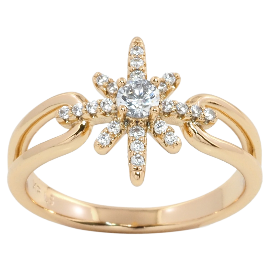 Кольцо Xuping Позолота 18K Звезда с цирконием фото №1