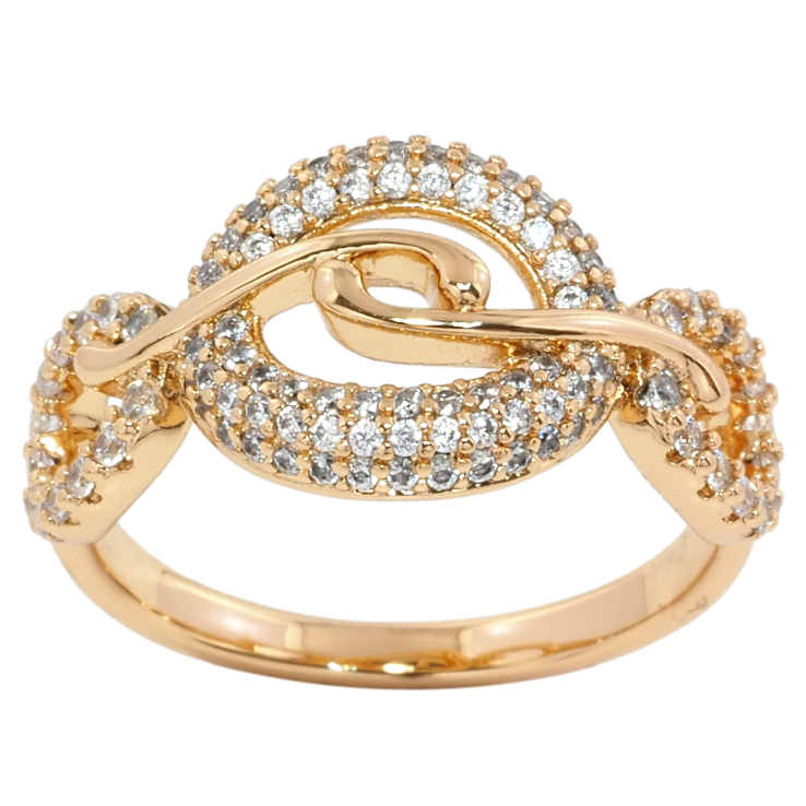 Кольцо Xuping Позолота 18K Декоративный узор с инкрустацией цирконием фото №14