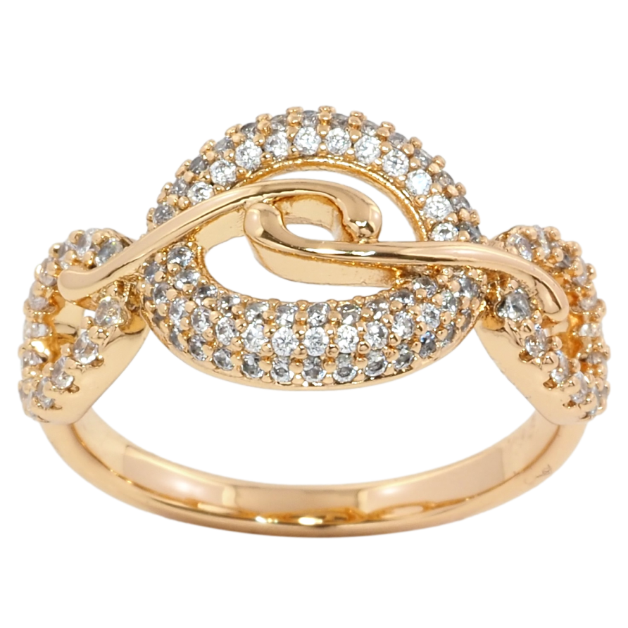 Кольцо Xuping Позолота 18K Декоративный узор с инкрустацией цирконием фото №1