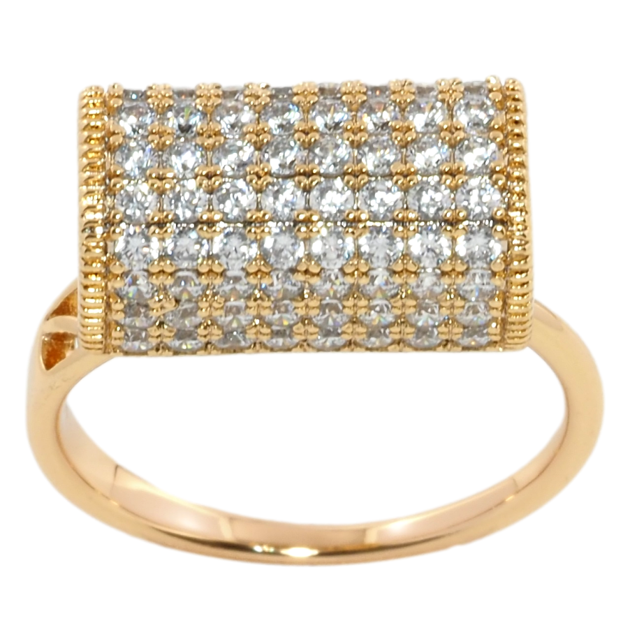 Кольцо Xuping Позолота 18K Инкрустация цирконием фото №1