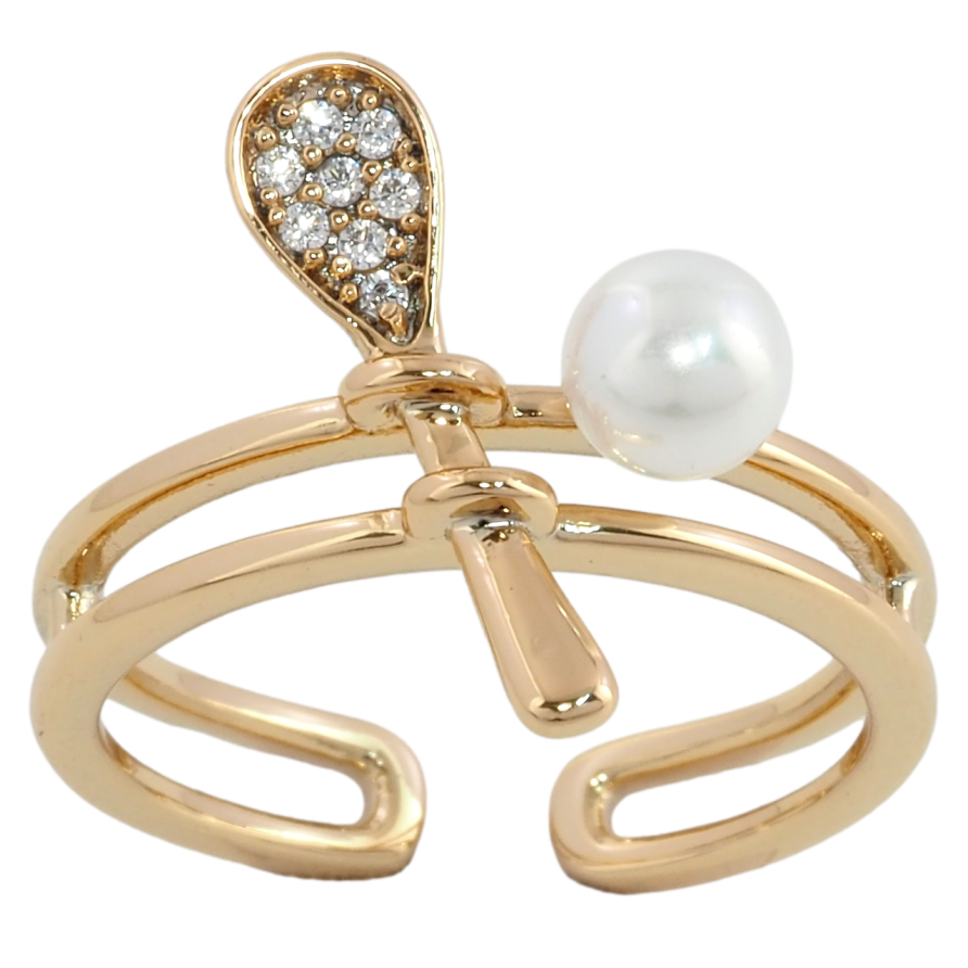Кольцо Xuping Позолота 18K Ложка с жемчужиной фото №1
