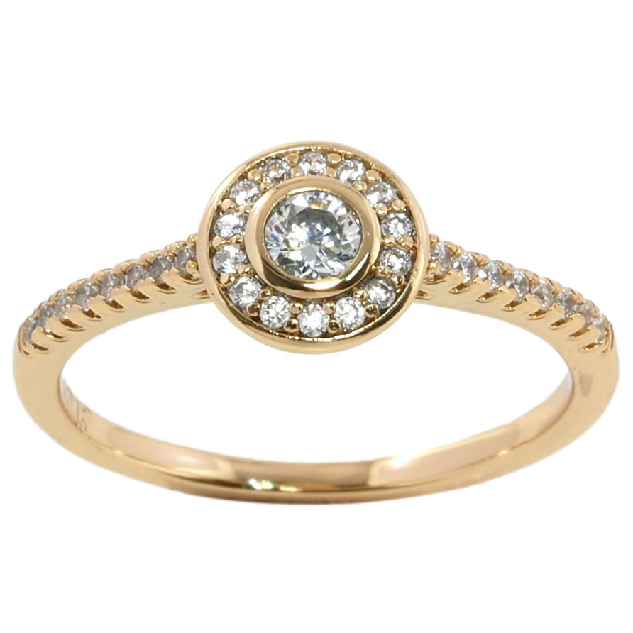 Кольцо Xuping Позолота 18K Инкрустация цирконием фото №1